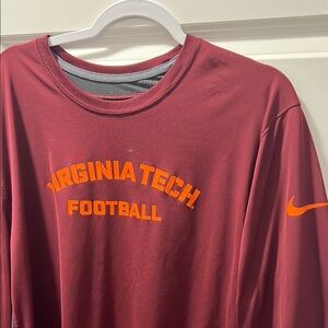 Nike Red and Orange Long Sleeve Tee